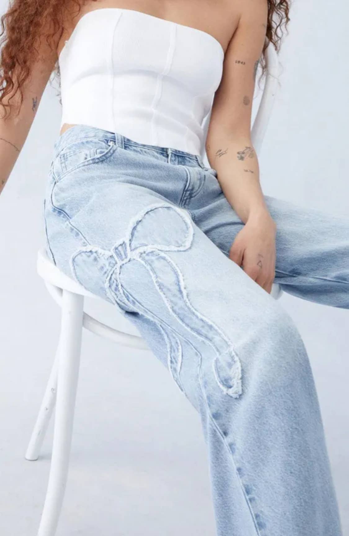 Light Denim Bow Jean