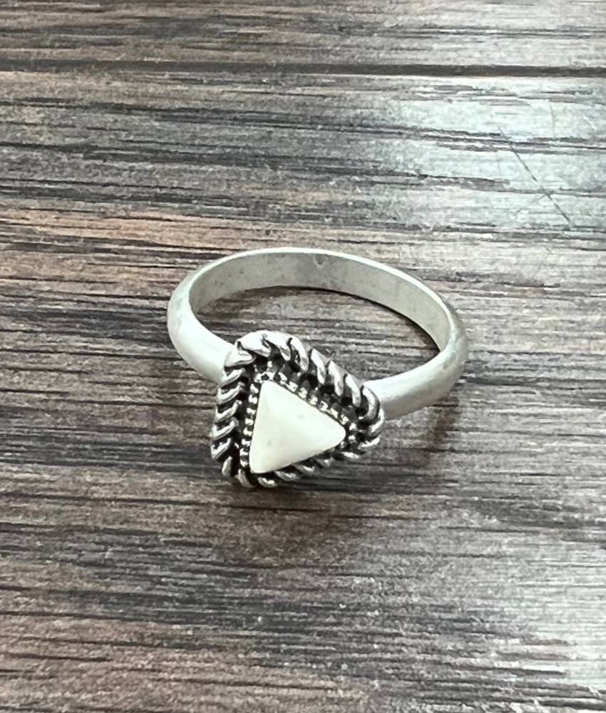 750426, White Turquoise Adjustable Ring