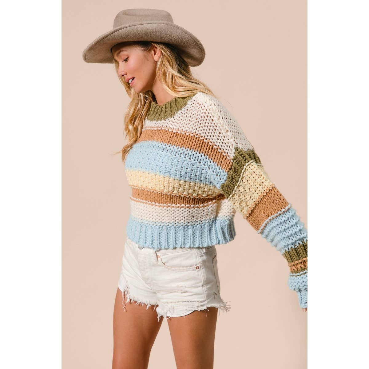 Multi Colors Stripes Sweater