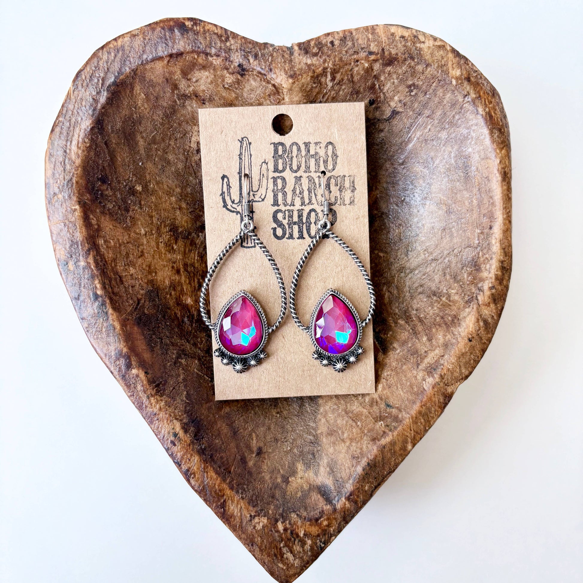 TEARDROP AB STONE Rhinestone Teardrop Earrings