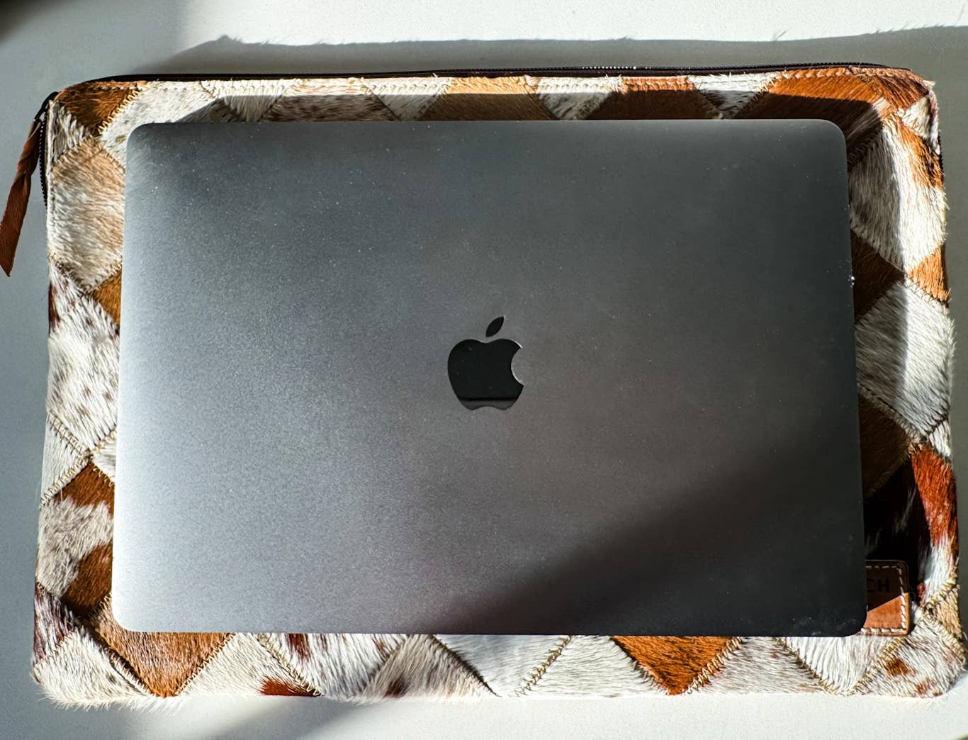 BOHO LUXE LAPTOP tech sleeve computer bag hairon cowhide