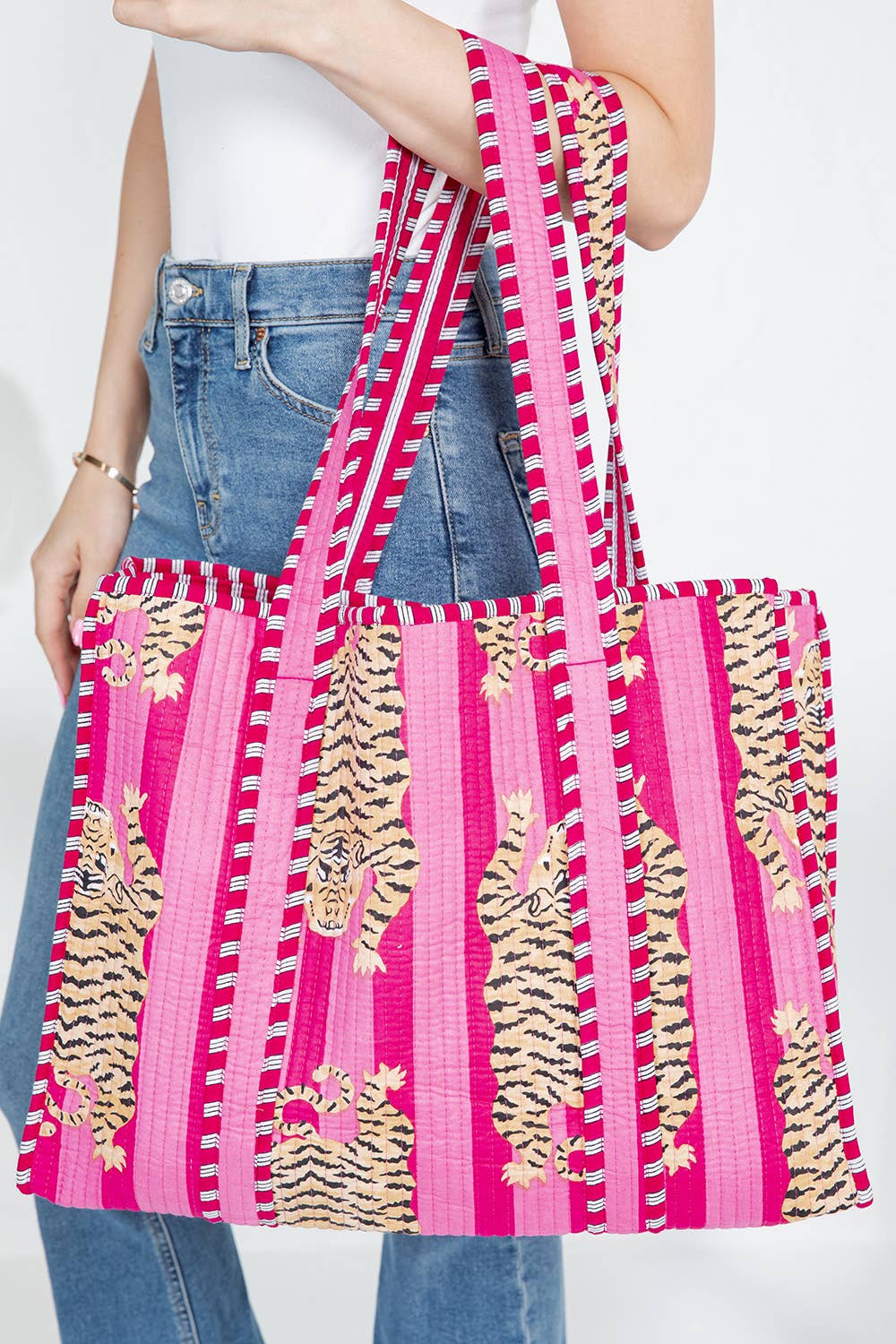 Tiger Handmade Reversible Tote Bag