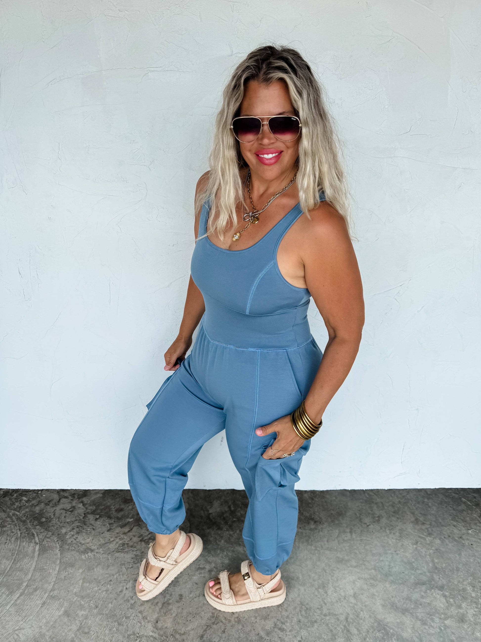 ALL SET TANK ROMPER