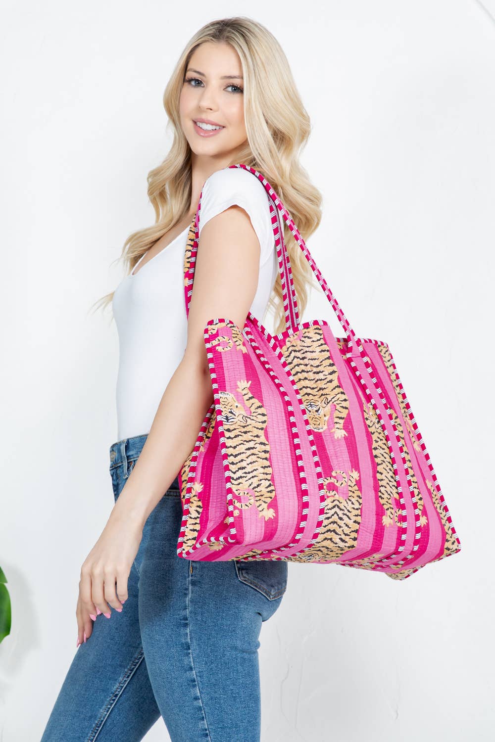 Tiger Handmade Reversible Tote Bag