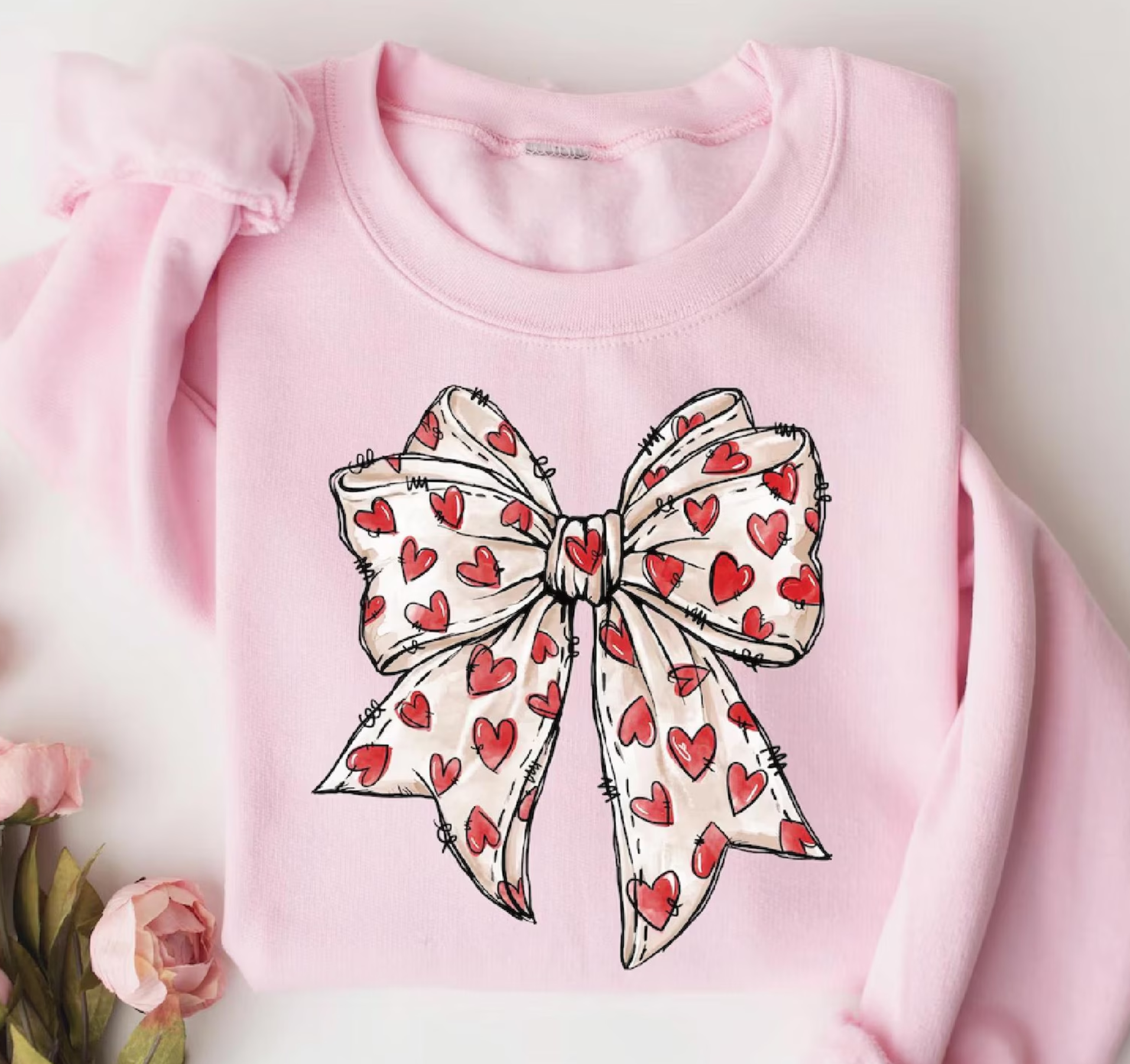 RED HEART BOW TEE