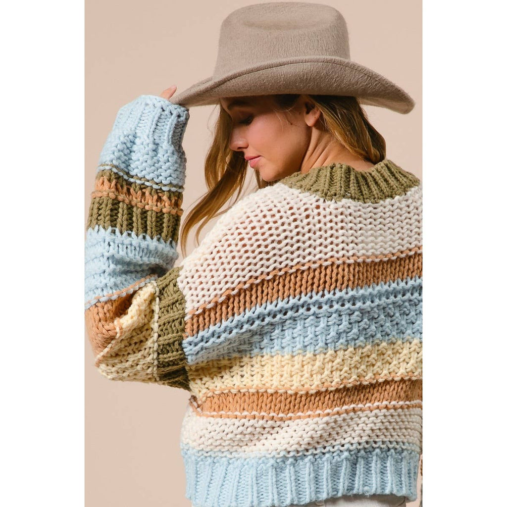 Multi Colors Stripes Sweater