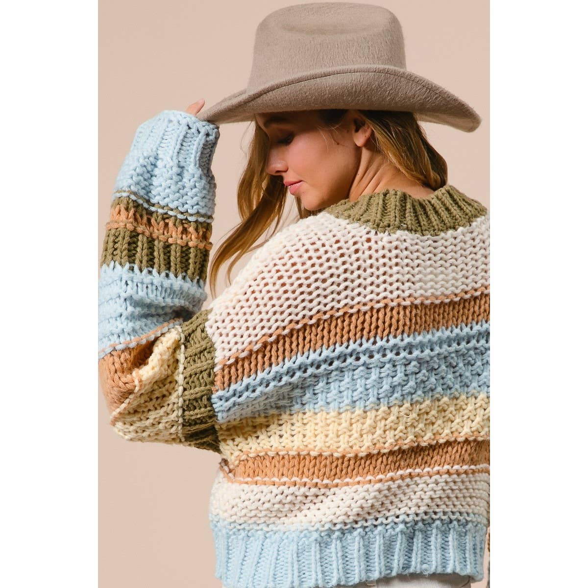 Multi Colors Stripes Sweater