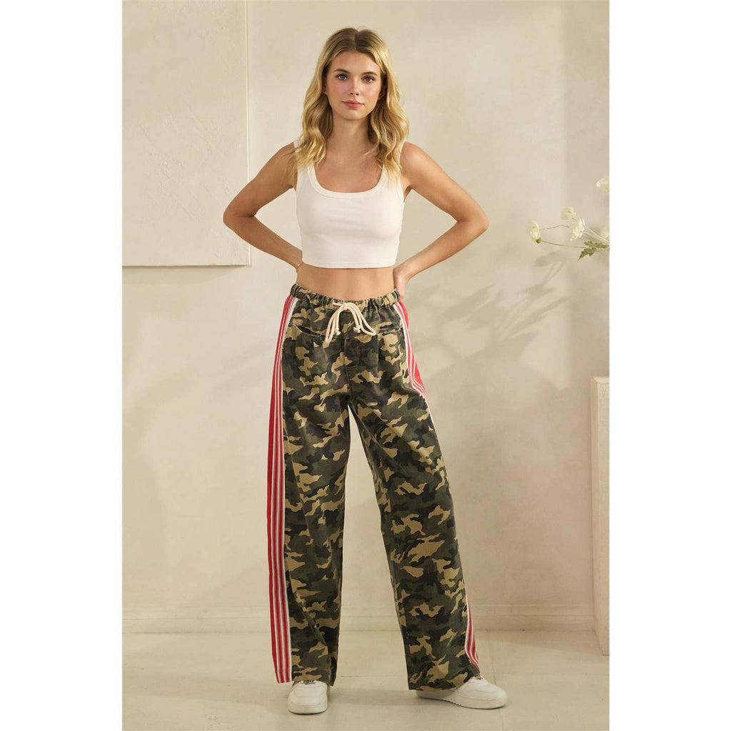 Sport Striped Wide Legged Pants