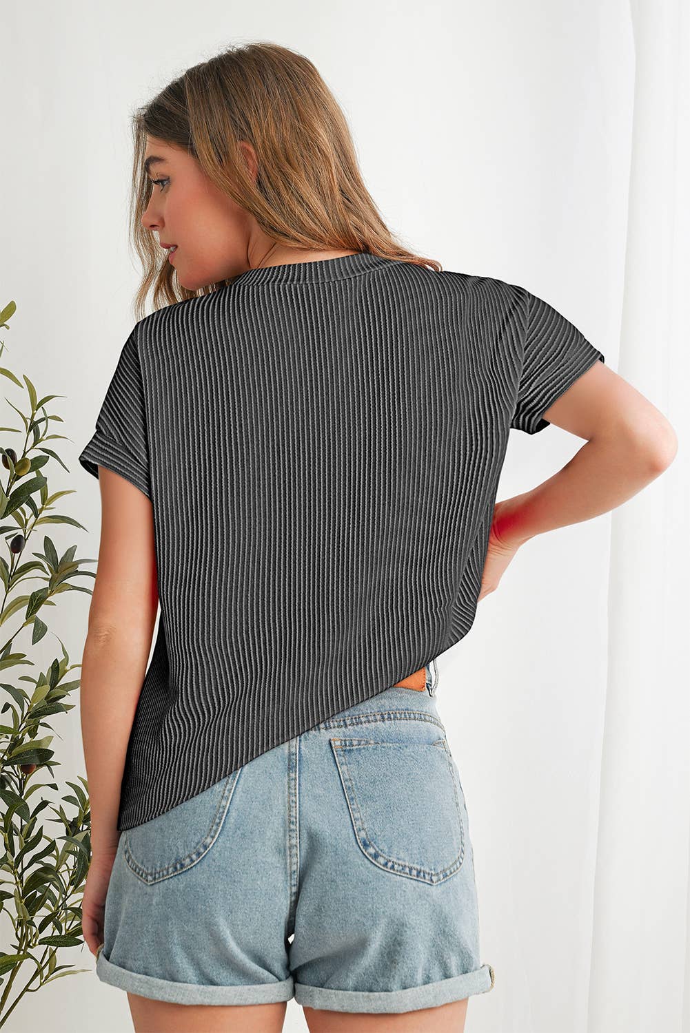 Corded Knit Colorblock Pocketed