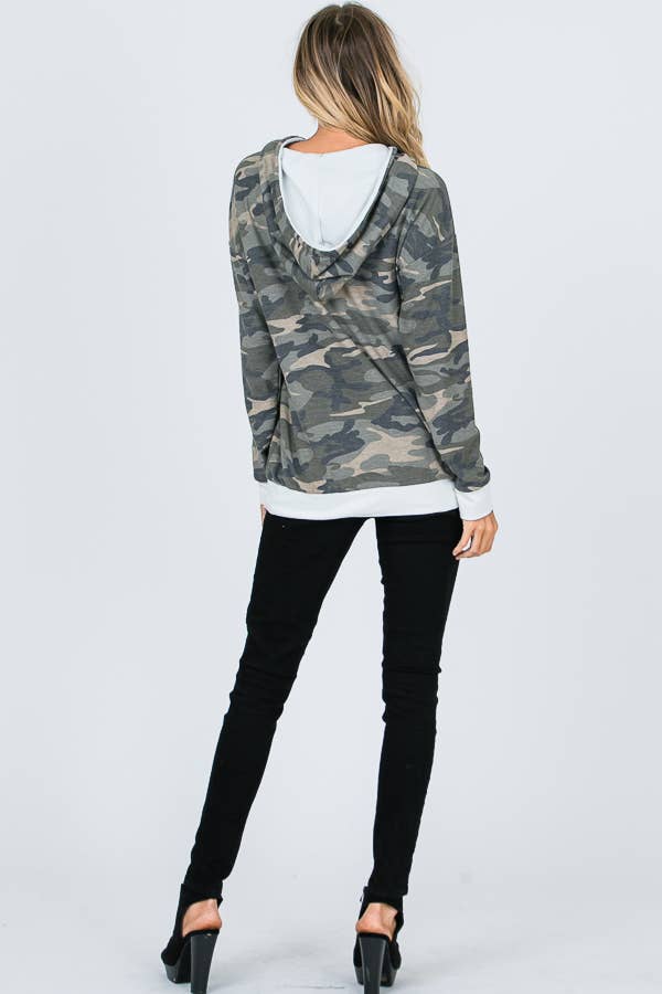 Camo Hooded Sweatshirt