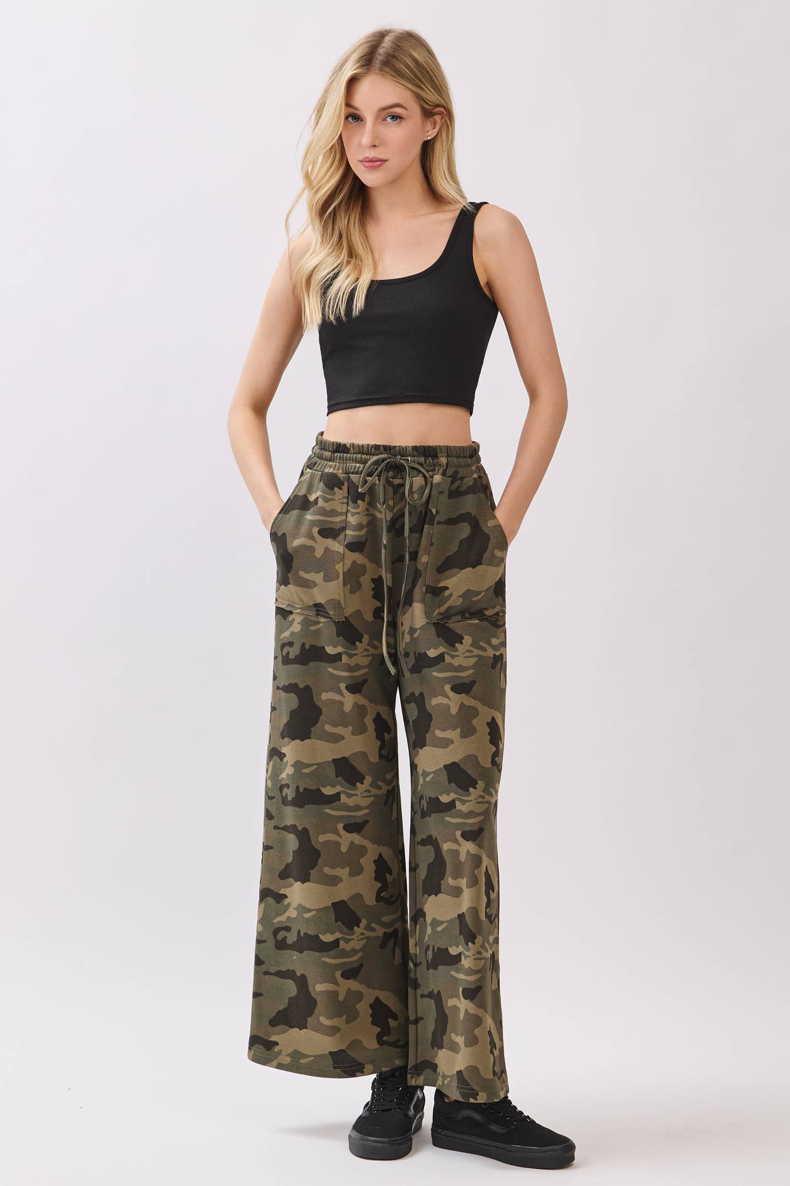 Camo Wide Leg Pants