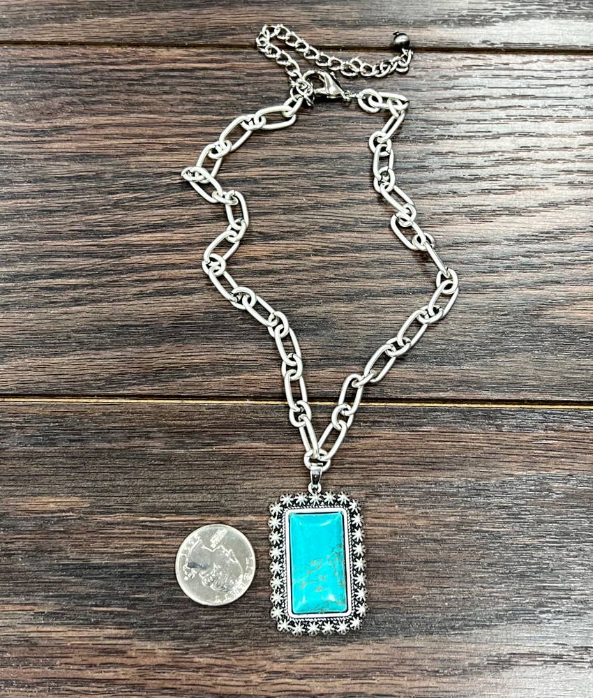 735207, 15" Turquoise Necklace