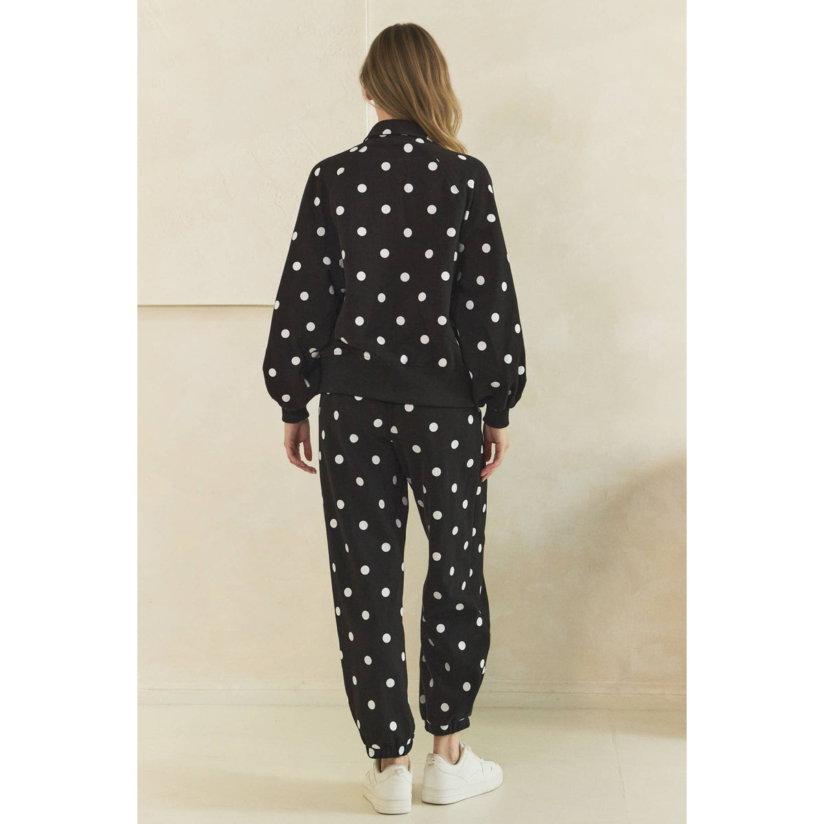 Playful Charm Polka Dot Quarter Zip