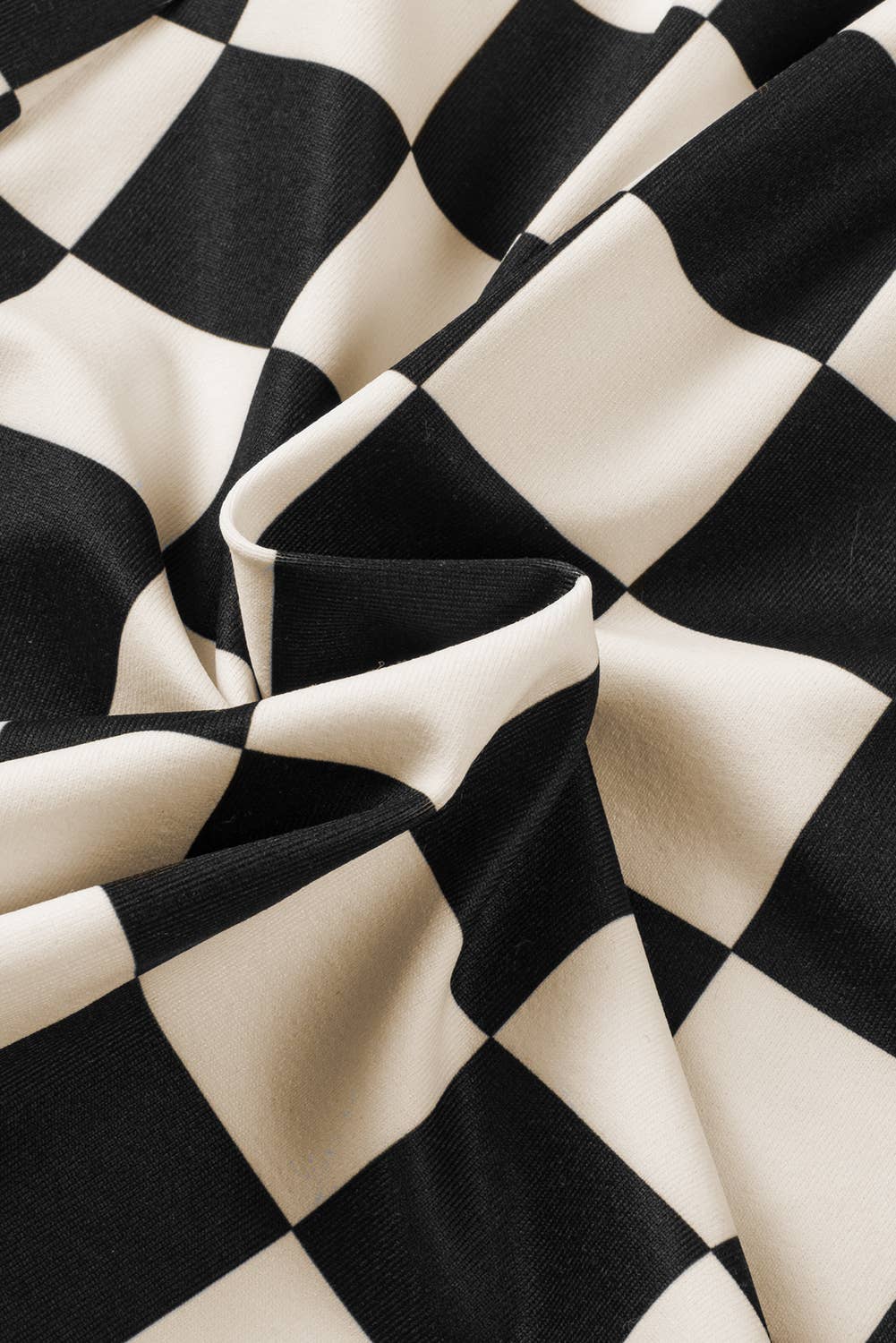 Checker Drawstring Elastic Waist Shorts