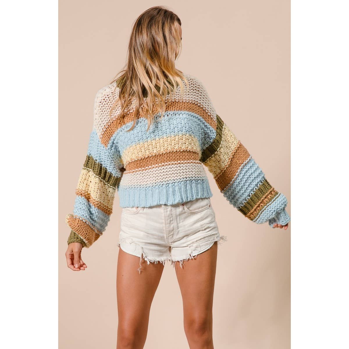 Multi Colors Stripes Sweater