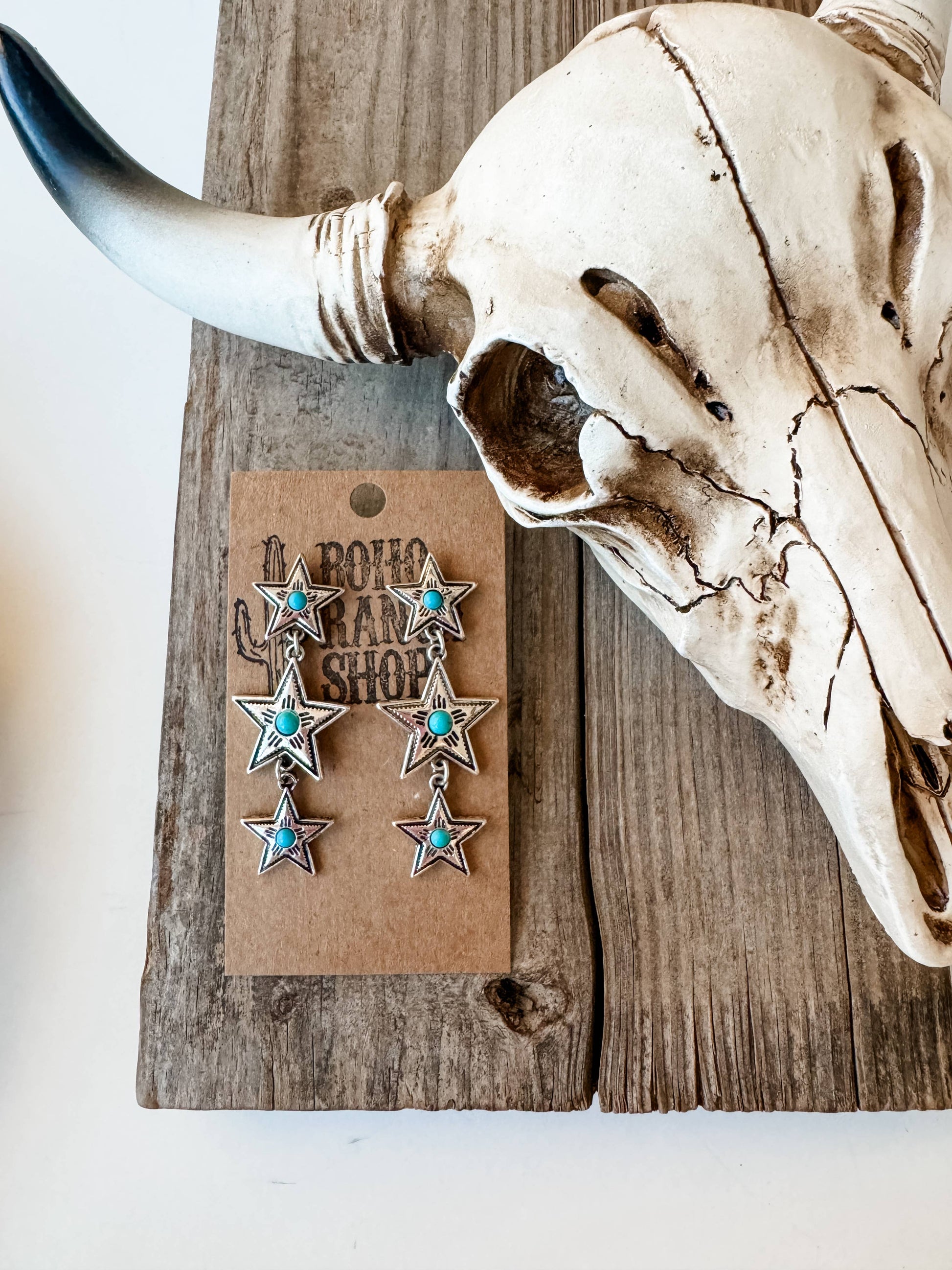 Western Star Dangle Earrings