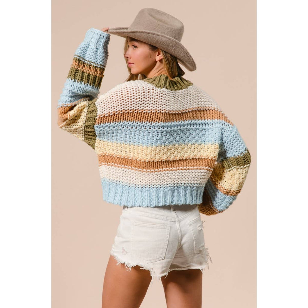 Multi Colors Stripes Sweater