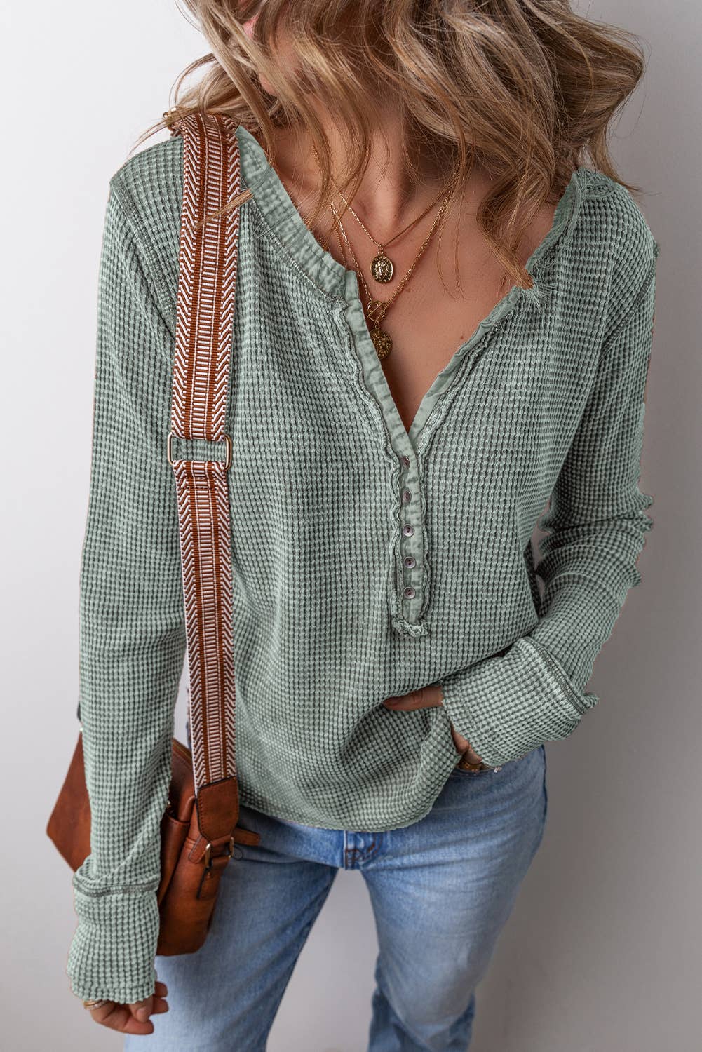LDC Daily Regular Long Sleeve Coffee Top