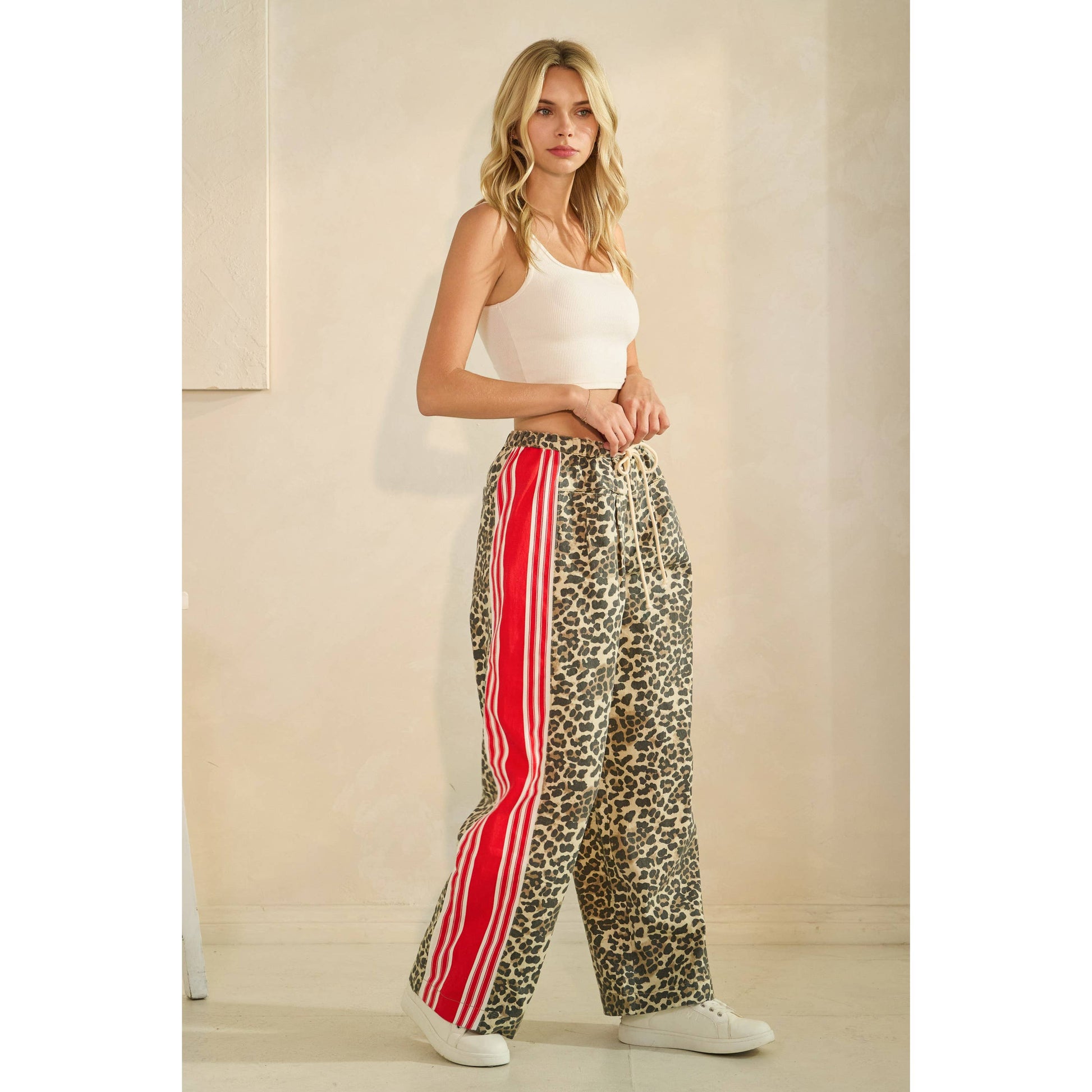 Sport Striped Wide Legged Pants