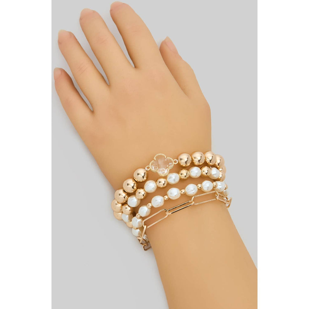 FOUR MIXED BRACELET SET