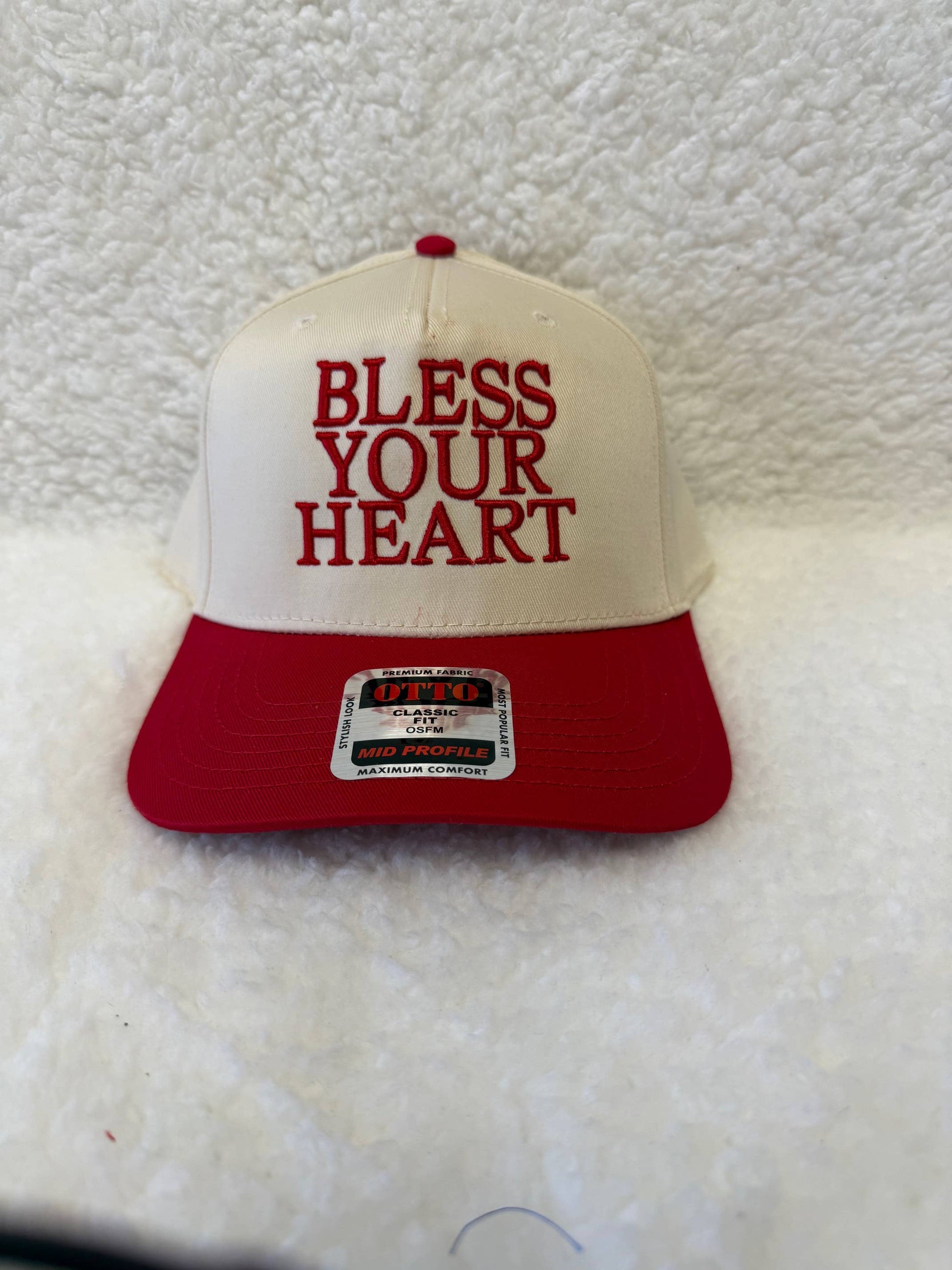 BLESS YOUR HEART cute embroidered Megan Maroney trucker hat