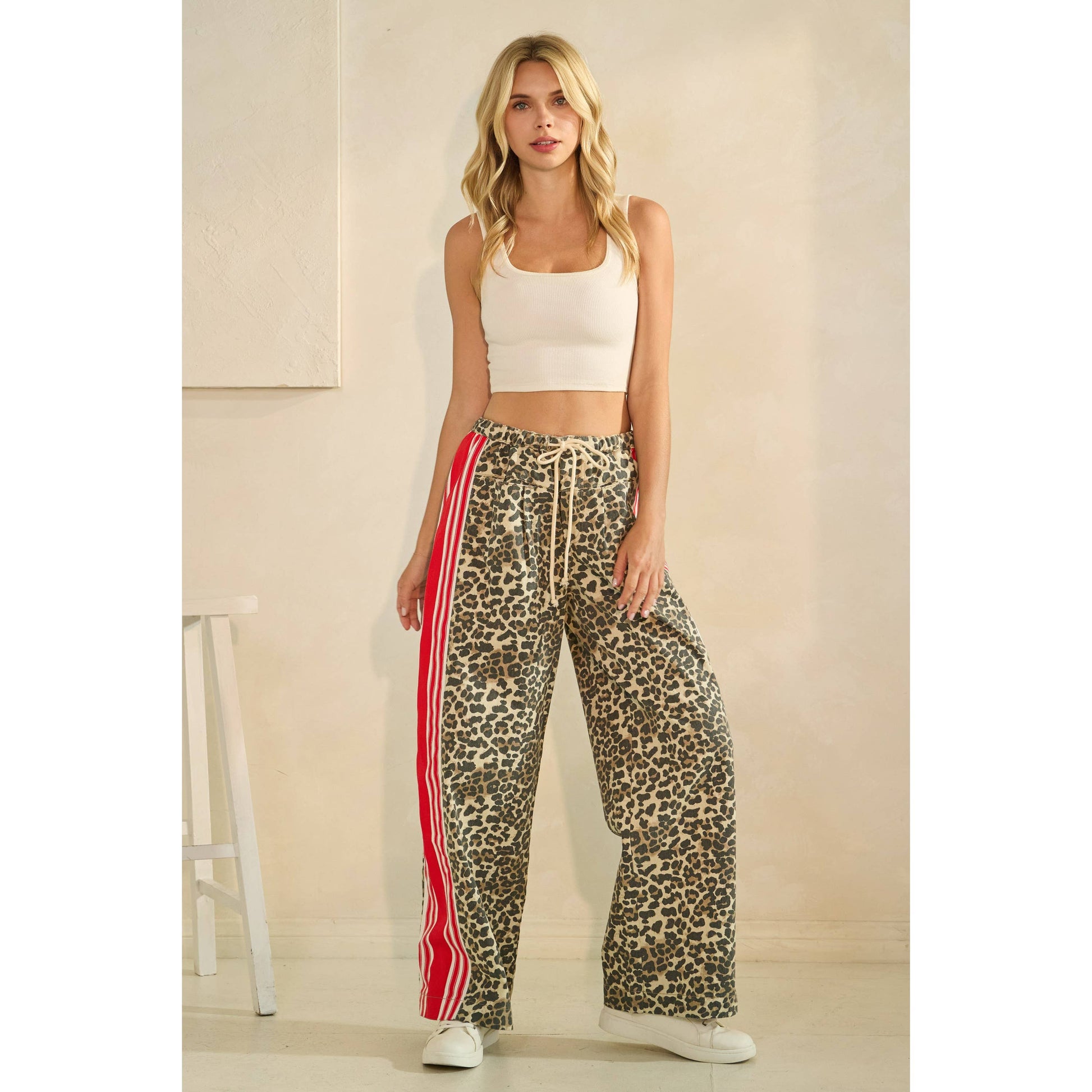 Sport Striped Wide Legged Pants