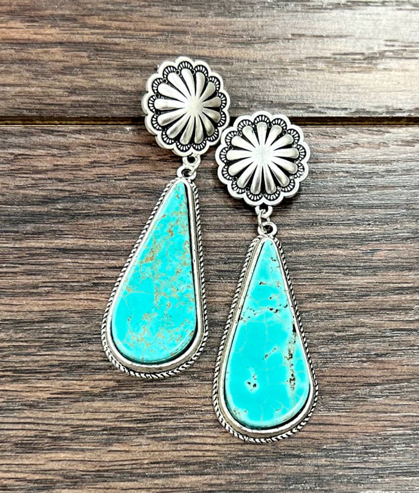 724594, Turquoise Post Earrings