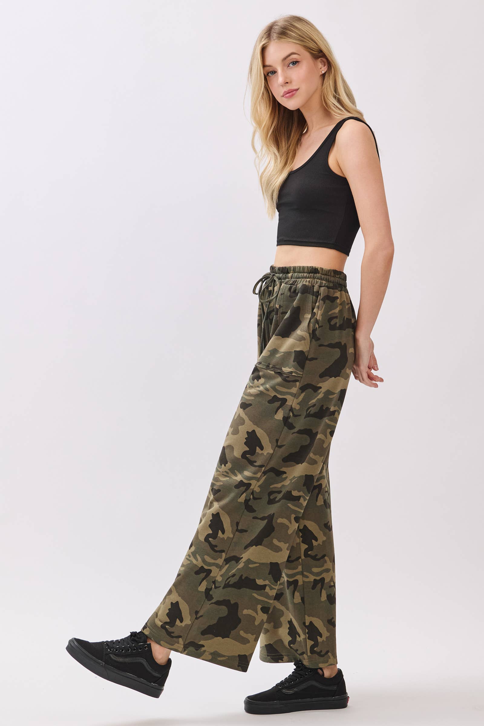 Camo Wide Leg Pants