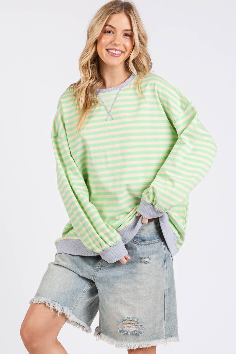 MULTI COLOR STRIPED SWEATSHIRT