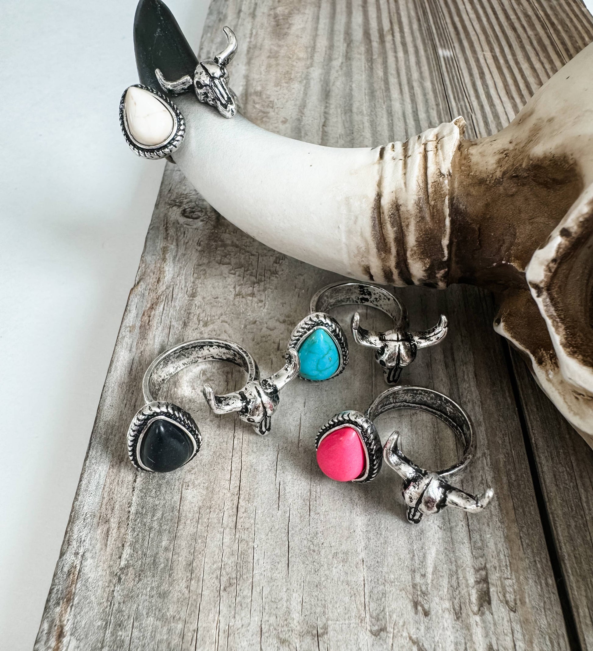 Western Steer Longhorn Cuff Ring