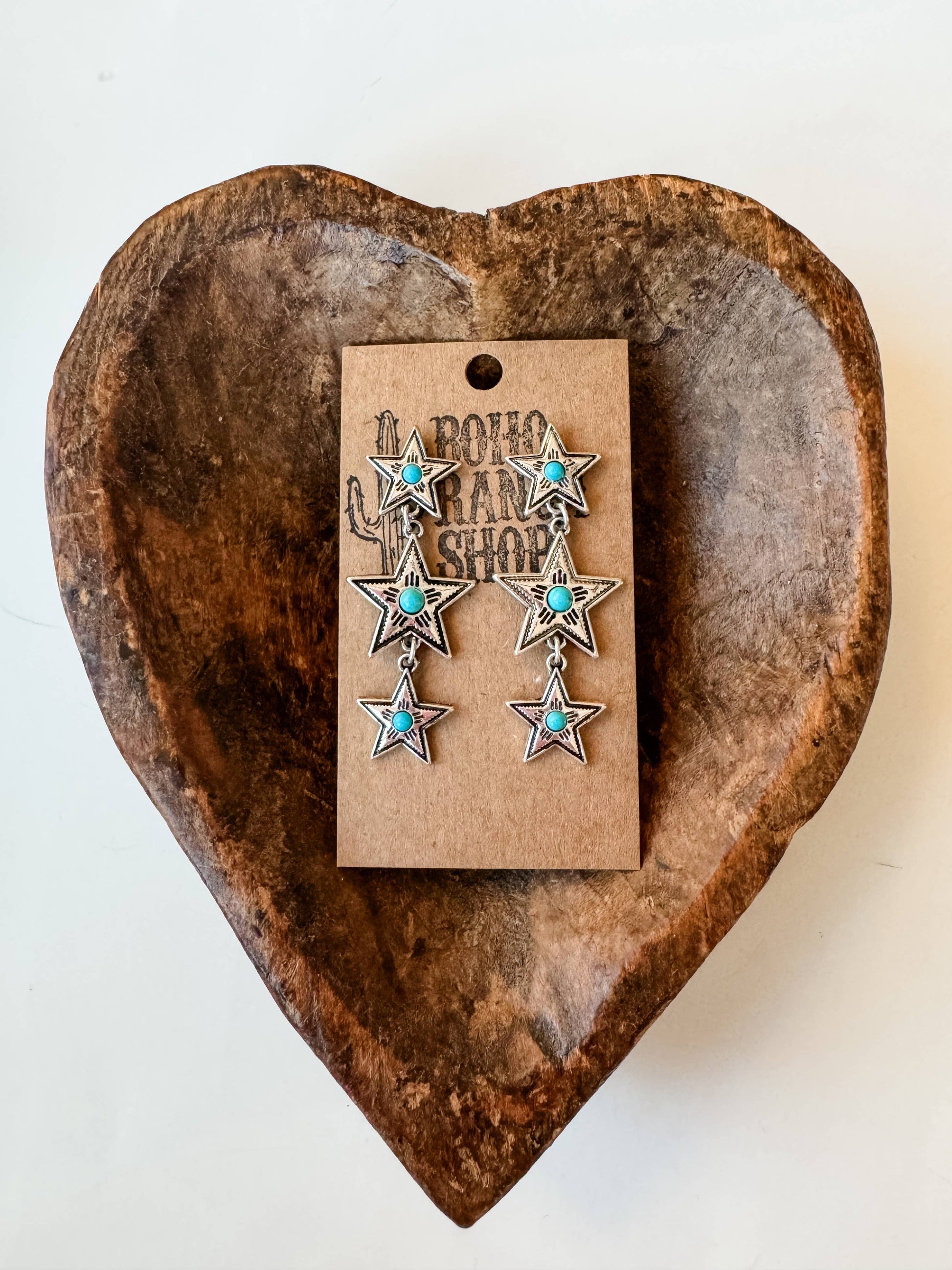 Western Star Dangle Earrings