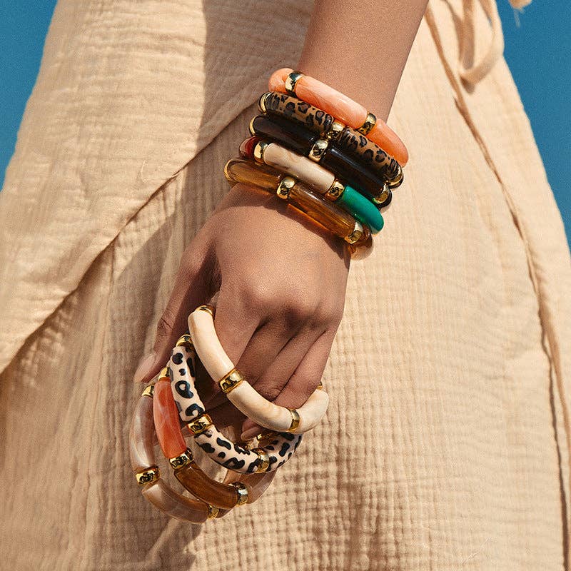 Metal Splicing Print Irregular Bracelets