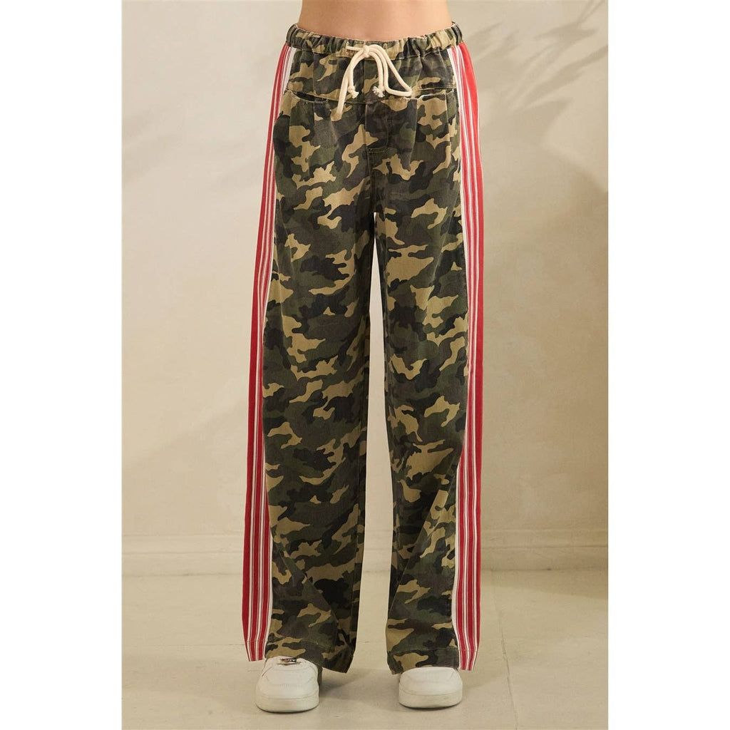 Sport Striped Wide Legged Pants