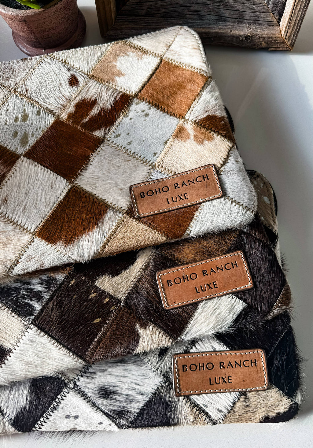 BOHO LUXE LAPTOP tech sleeve computer bag hairon cowhide