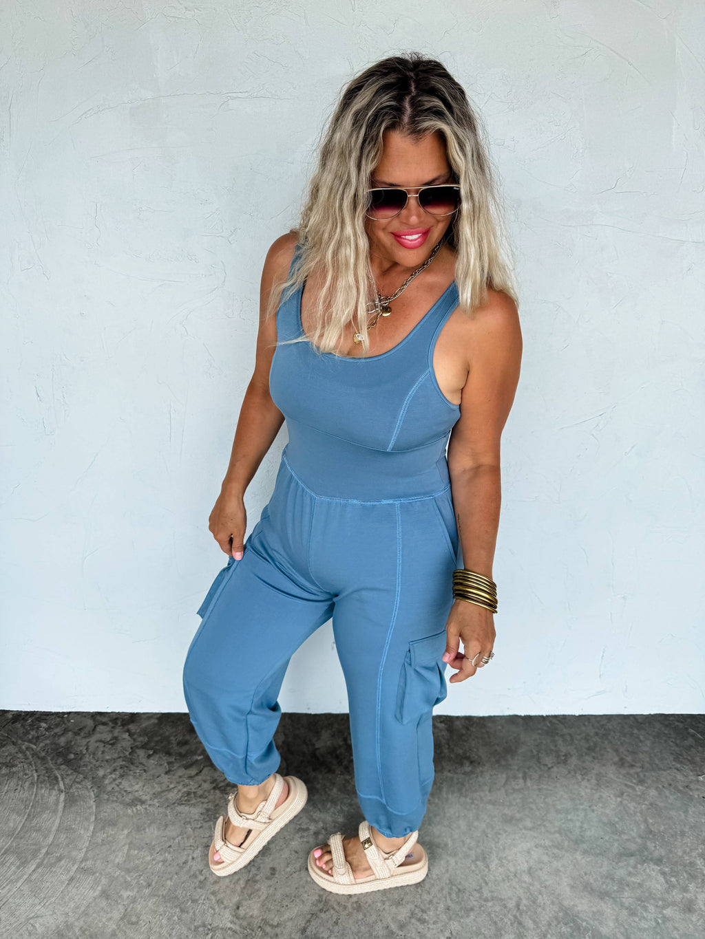 ALL SET TANK ROMPER
