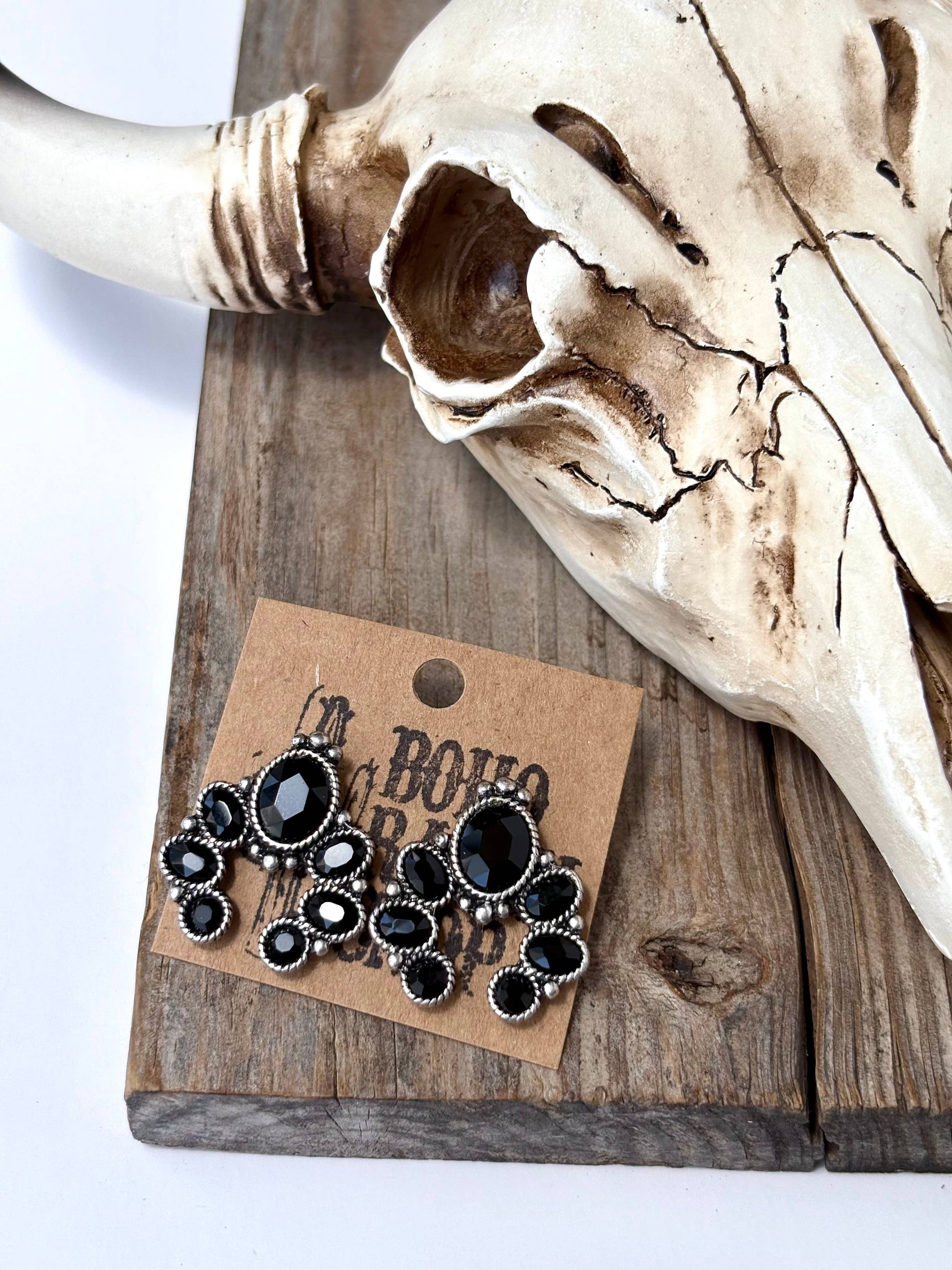 Squash Blossom Turquoise Stone Stud Earrings