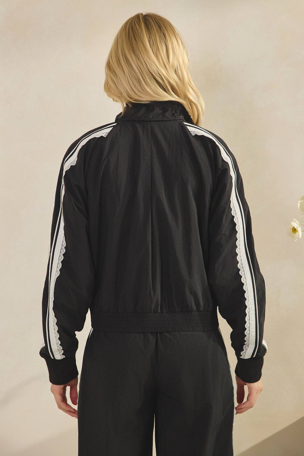 Nylon Laced Track Jacket