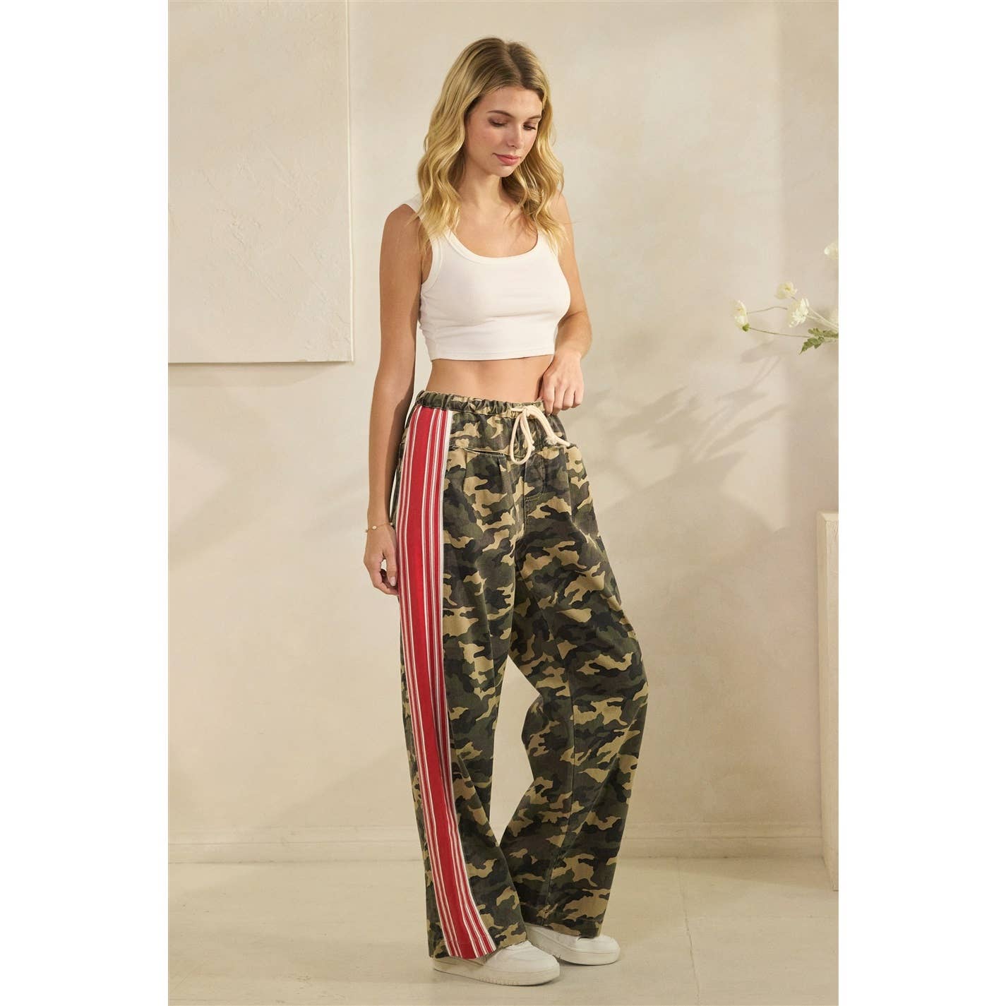 Sport Striped Wide Legged Pants