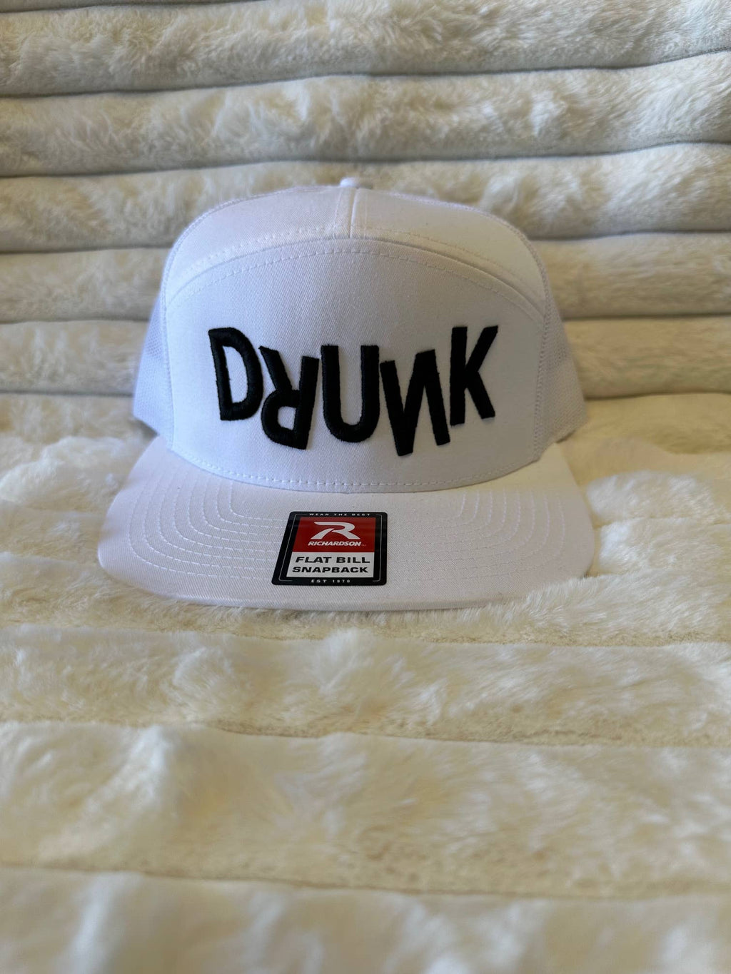 DRUNK puff embroidery  snapback