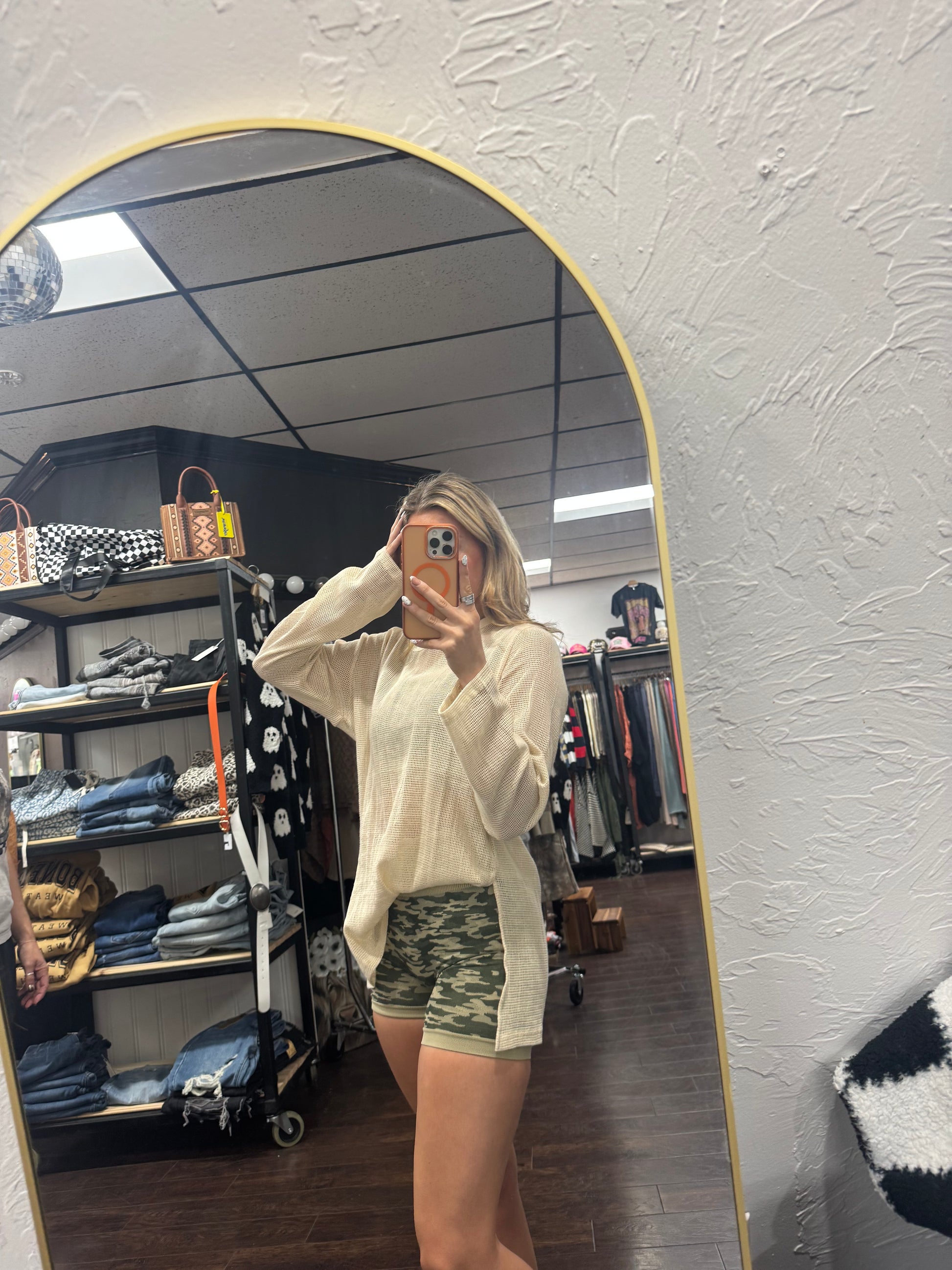 Mellow mesh cotton top