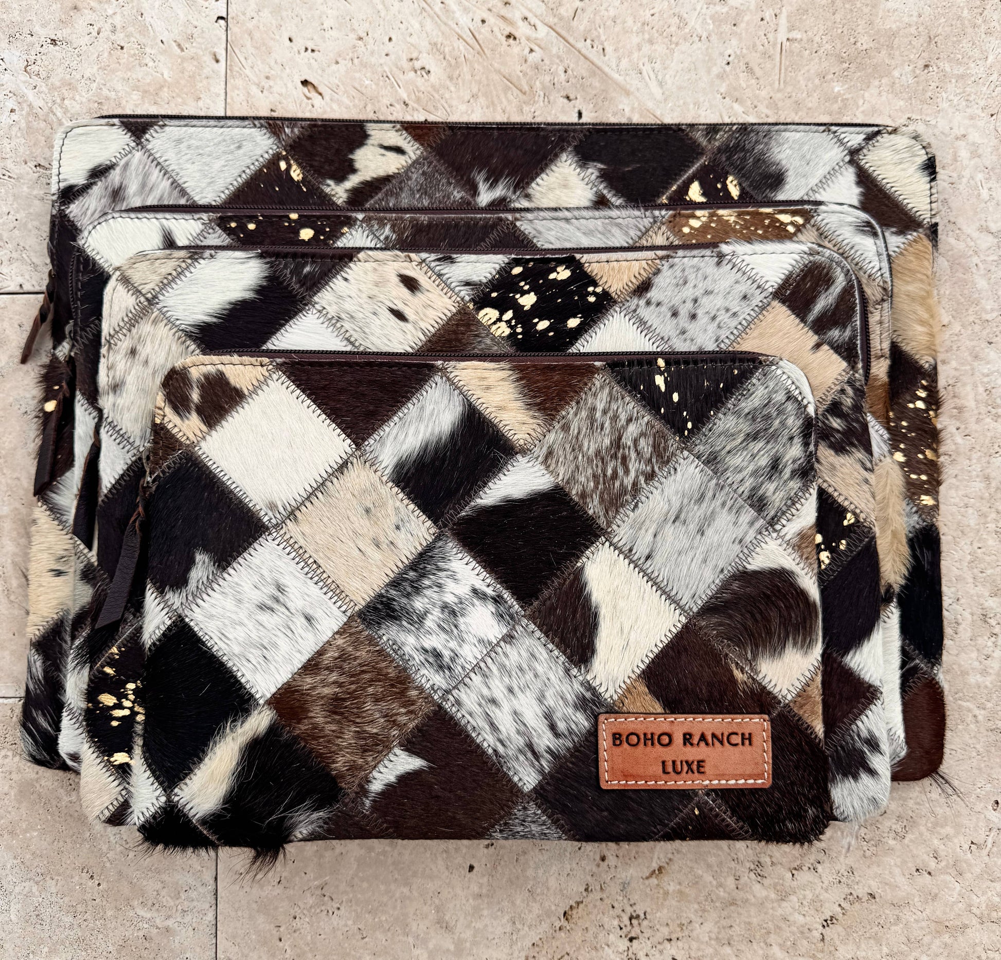 BOHO LUXE LAPTOP tech sleeve computer bag hairon cowhide
