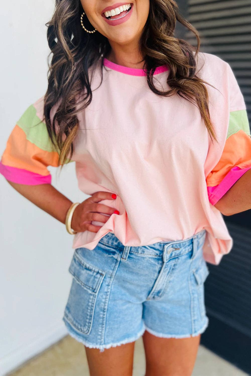 Colorblock 3/4 Sleeve