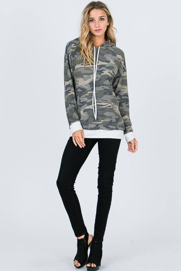 Camo Hooded Sweatshirt