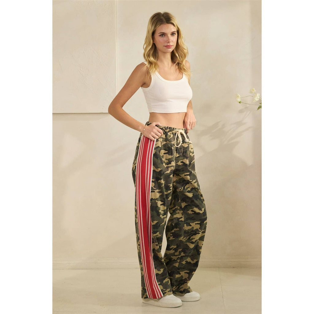 Sport Striped Wide Legged Pants