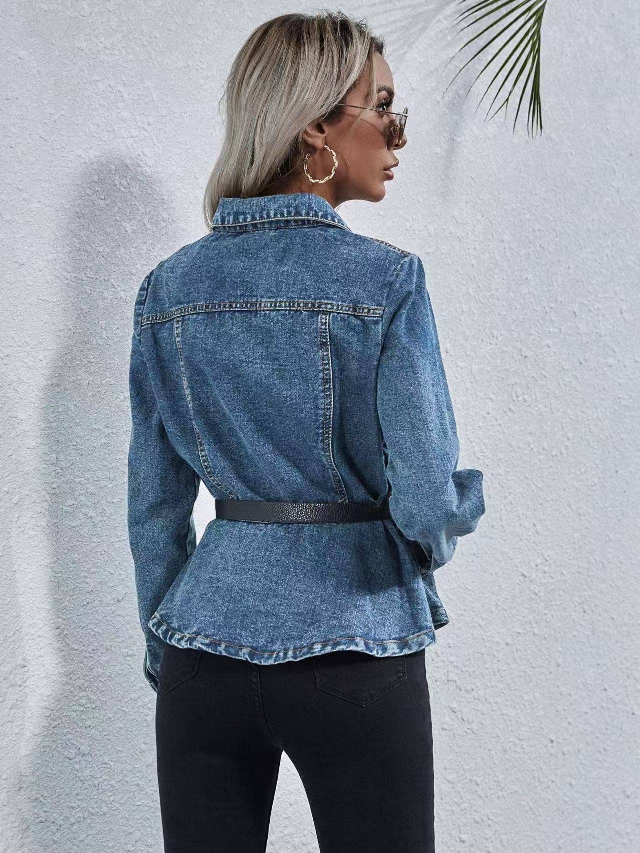 Peplum Denim Jacket