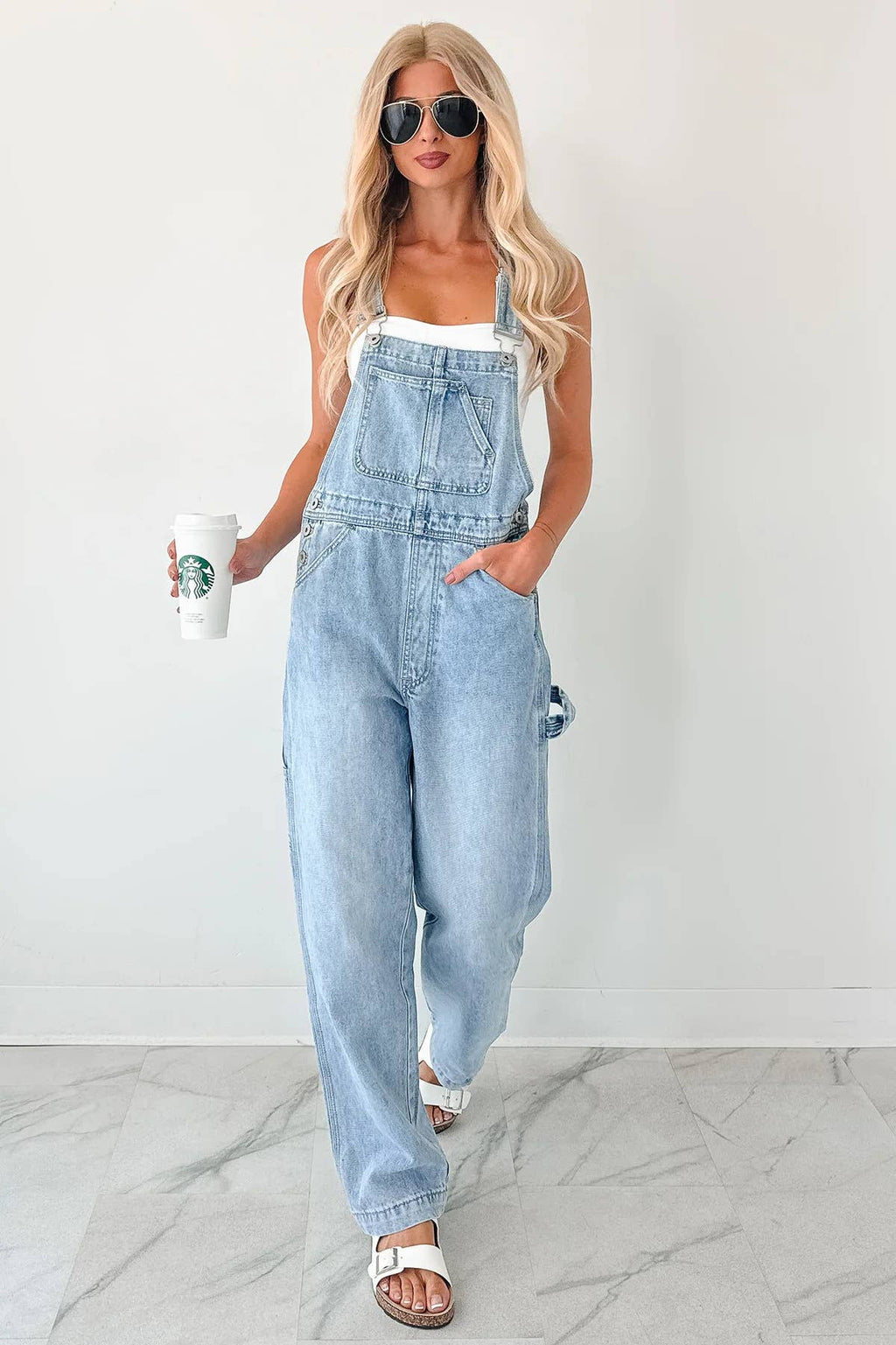 Denim Overalls Jumpsuit