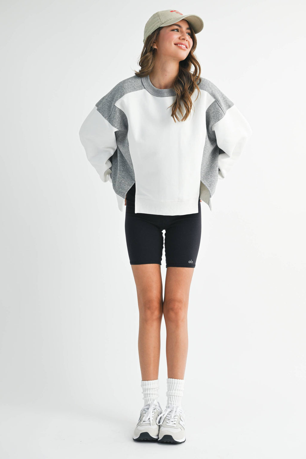 Colorblock Terry Pullover Sweatshirt