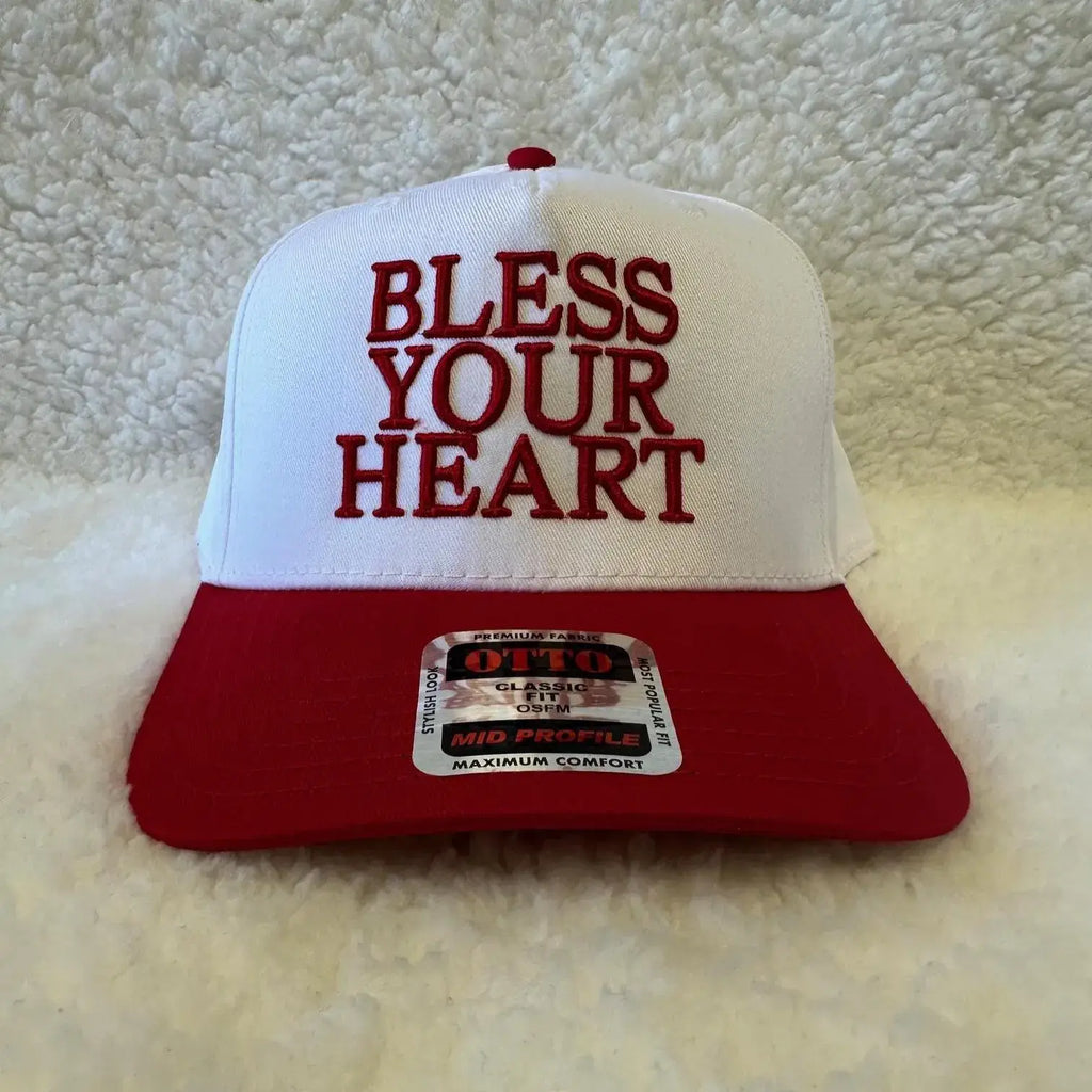 BLESS YOUR HEART cute embroidered Megan Maroney trucker hat