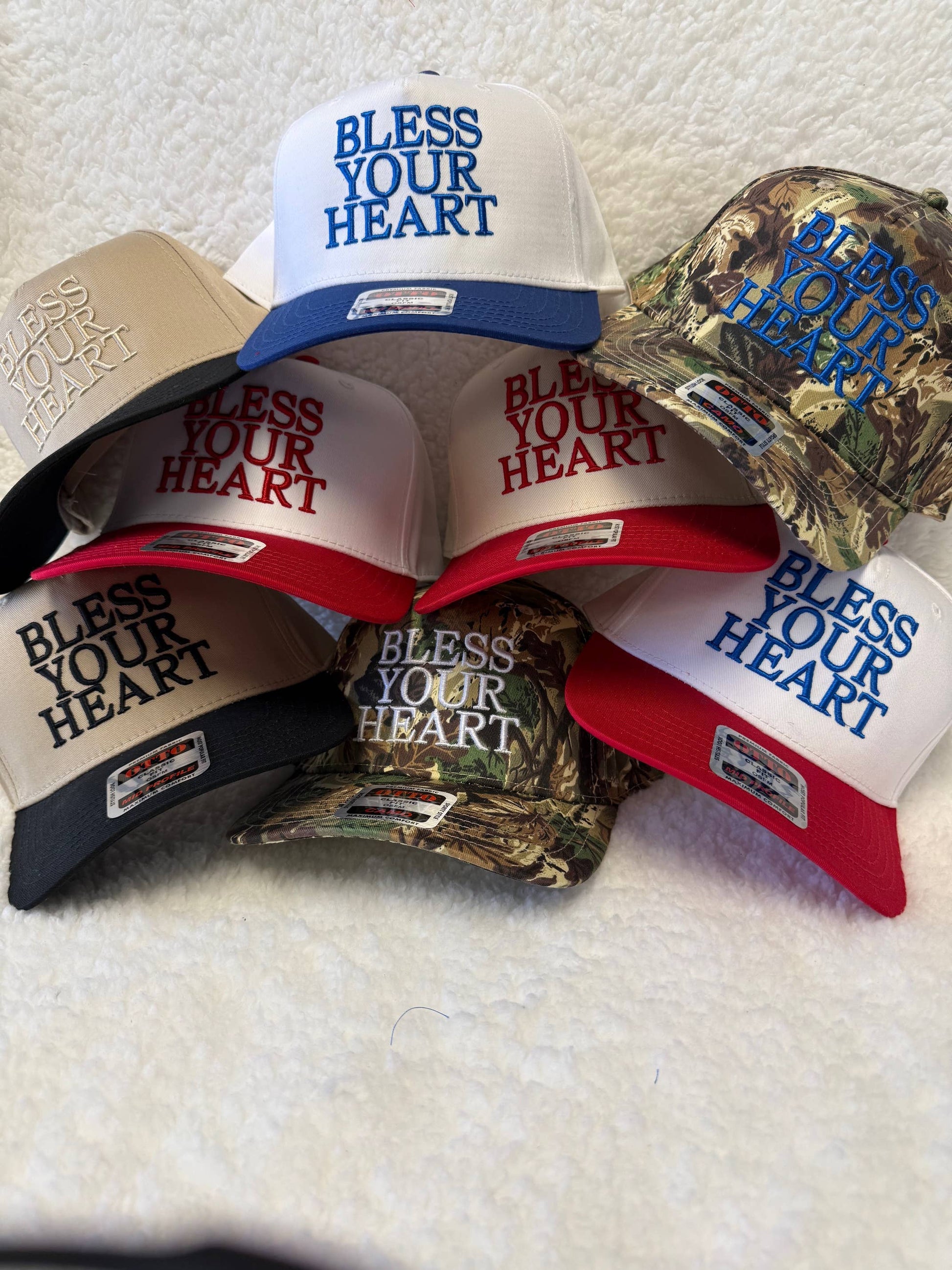 BLESS YOUR HEART cute embroidered Megan Maroney trucker hat