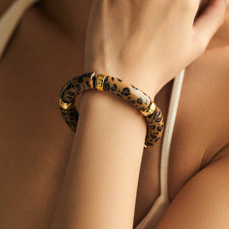 Metal Splicing Print Irregular Bracelets